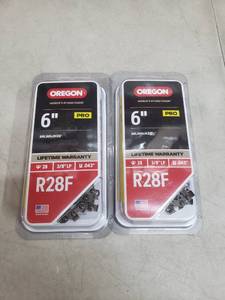 lot 2846 image: Oregon R28F Polesaw Chain for 6 in. Bar Fits MILWAUKEE 2527-20, Set Of 2