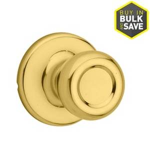 lot 3412 image: Kwikset Tylo HallCloset Passage Door Knob in PB 6 Pack