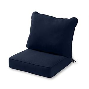 lot 3425 image: Greendale Home Fashions 2-Piece Outdoor Deep Seat Cushion Set, Midnight