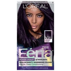 lot 5283 image: L Oreal Paris Feria Permanent Hair Color V28 Midnight Violet Deepest Violet