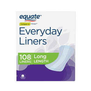lot 5299 image: Equate Everyday Liners Long Unscented (108 Count)