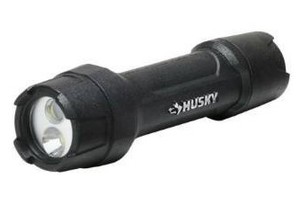 lot 8413 image: Husky 500 Lumens Tough Stainless Steel Core Multi-Setting LED Flashlight Impact And Water Resistant With Batteries, 2 Pack