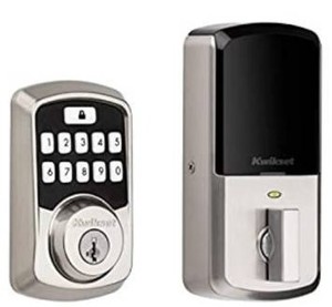 lot 5316 image: Kwikset Aura Bluetooth Enabled Smart Lock In Satin Nickel Model # 99420-001
