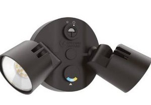lot 5332 image: Lithonia Lighting Contractor Select HGX Adjustable Lumen & Color Temperature Dark Bronze Outdoor Integrated LED Flood Light with Photocell