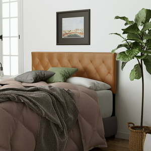 lot 37042 image: Rest Haven Harrington Faux Leather Upholstered Headboard Twin Camel