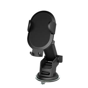 lot 37058 image: onn. 5W Wireless Charging Car Mount Dash & Windshield Universal Car Mount Compatible with Qi-enabled Devices Black