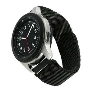 lot 37073 image: WITHit Black Stainless Steel Mesh Band for 20mm Samsung� Universal Watch