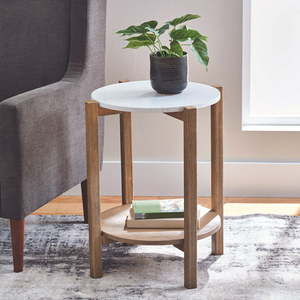 lot 37103 image: Better Homes & Gardens Round Marble End Table