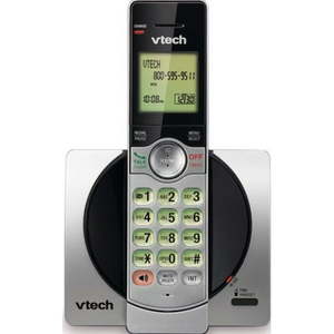 lot 37117 image: VTech CS6919 DECT 6.0 Expandable Cordless Phone with Caller ID and Handset Speakerphone SilverBlack