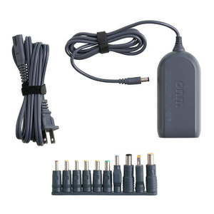 lot 37122 image: onn. 65W Laptop Charger with 10 Interchangeable Tips Total 10 Feet Power Cords Fits Most Laptops Like HP Dell Lenovo onn.