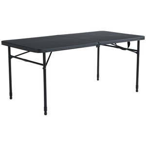 lot 37155 image: (4-Pack) Mainstays 48 Fold-in-Half Table Rich Black