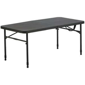 lot 37156 image: (4-Pack) Mainstays 40 Fold-in-Half Plastic Folding Table, Rich Black