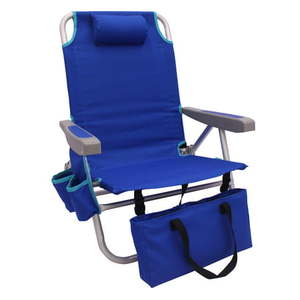 lot 37189 image: Mainstays Backpack Aluminum Beach Chair - BlueGray