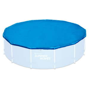 lot 37202 image: Summer Waves Above Ground Round Pool Cover Blue Adults Unisex