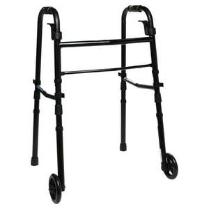 lot 37213 image: Equate Folding Walker with Wheels Black