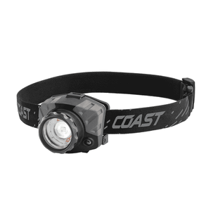lot 37308 image: COAST FL89 650 Lumen Alkaline Dual Power Tri-Color IP54 Rated LED Headlamp