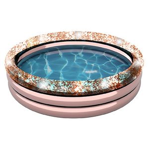 lot 37312 image: Pool Candy PC6160RGG 60 x 15 in. Glitter Sunning Pool - Deluxe Pool with Rose Gold Glitter Pink
