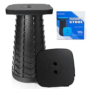lot 1003 image: Deers Life Portable Folding Stool, Upgrade Square Collapsible Stools for Adults Heavy Duty 485lbs Yet Small Lightweight Telescoping Retractable Camping Stools for Fishing Travel Outdoor Indoor Retail $25.99