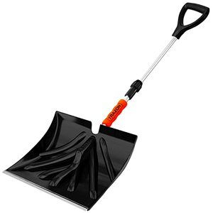 lot 1009 image: Snow Shovel for Driveway Car Home Garage - Portable Folding Snow Shovel with Retractable Ergonomical Handle and Large Capacity for Snow Removal - Heavy Duty Metal Collapsible Shovel Removal (Black) Retail $38.77