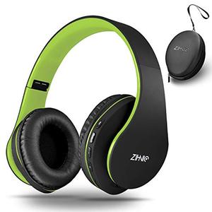 lot 1011 image: ZIHNIC Bluetooth Headphones Over-Ear, Foldable Wireless and Wired Stereo Headset Micro SDTF, FM for Cell Phone,PC,Soft Earmuffs &Light Weight for Prolonged Wearing(BlackGreen) Retail $33.37