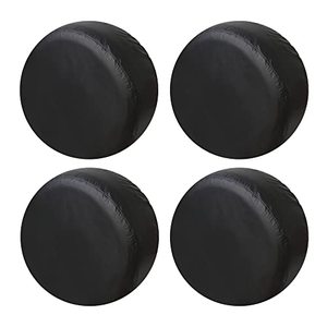 lot 1015 image: Moonet Tough Tire Covers for RV Wheel(4 Pack), Heavy Duty Thicken Sun Protectors for Truck Motorhome Boat Trailer Camper Van SUV, for Diameter 19-21.5 Black Retail $34.01