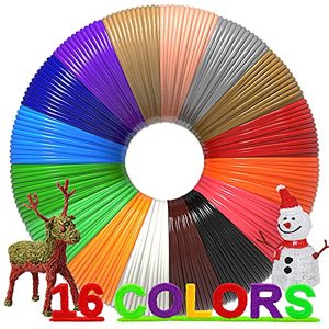 lot 1036 image: dikale 3D Pen Refills 3D Printer Pen Filament 1.75mm PLA (640 Feet 16 Colors) Bonus 250 Stencils eBooks - 3D Pen Filament Retail $23.44