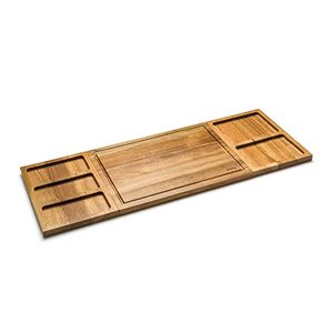 lot 1044 image: SMIRLY Acacia Wood Cutting Board Set - Wooden Cutting Boards for Kitchen, Chopping Board Set - Kitchen Cutting Board with Storage - Wood Cutting Boards for Kitchen, Large Meal Prep Cutting Board Retail $41.22