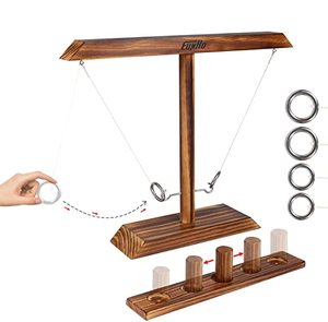 lot 1048 image: EunHo Ring Toss Game for Adults, Pre-Installed Handheld Board Games with Shot Ladder Makes a Great Gift for Tabletop Games Home Party Bars Retail $28.28