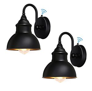 lot 1050 image: Naurham Gooseneck Barn Light Outdoor, Dusk to Dawn Outdoor Farmhouse Light Fixture, 1-Light Exterior Lights for House Gooseneck Lighting for Patio Porch Garage (7.08 Diameter, 2pcs) Retail $74.22