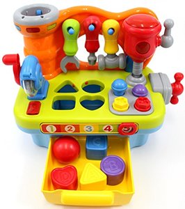lot 1121 image: CifToys Musical Learning Workbench Toy for Kids Construction Work Bench Building Tools with Sound Effects & Lights Engineering Pretend Play Retail $47.12