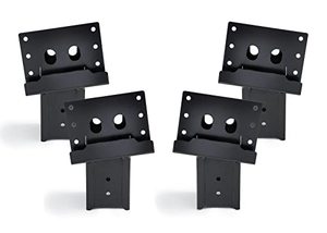 lot 1130 image: ADLER Multi-Use Outdoor 4x4 Compound Angle Platform Brackets for Deer Stand Hunting Blinds Shooting Shack, Tree House, Observation Decks, Set of 4, 16x 7.5x 9, Black, 4 Count Retail $53.26