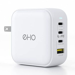 lot 1147 image: USB C Wall Charger, 100W PD 3.0 PPS 4-Port GaN III Fast Charger Type C Charging Station Foldable Power Adapter Travel Charger Block Compatible wMacBook, Laptop, iPad, iPhone, Samsung and More-White Retail $56.18