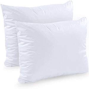 lot 1178 image: CALM NITE Pillow Protector 2 Pack - Extra Soft Knit - Waterproof Zippered Case (King 2 Pack) Retail $13.12