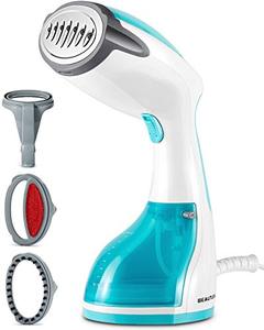 lot 1181 image: BEAUTURAL Steamer for Clothes, Portable Handheld Garment Fabric Wrinkles Remover, 30-Second Fast Heat-up, Auto-Off, Large Detachable Water Tank Retail $31.39