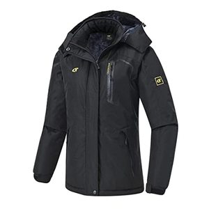 lot 1201 image: Pdbokew Womens Skiing Snowboarding Jackets Fleece Hood Mountain Snow Coat Retail $52.56