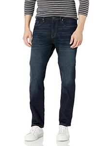 lot 1213 image: Amazon Essentials Mens Athletic-Fit Stretch Jean, Dark IndigoRinsed, 30W x 30L Retail $30.65