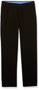 lot 1229 image: IZOD boys Bi-stretch Flat Front Dress Pants, Black Twill, 7 US Retail $41.25