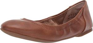 lot 1261 image: Amazon Essentials Womens Belice Ballet Flat, Tan, Faux Leather, 12 Wide Retail $24.75