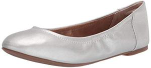 lot 1268 image: Amazon Essentials Womens Belice Ballet Flat, Silver, 8.5 Wide Retail $24.75
