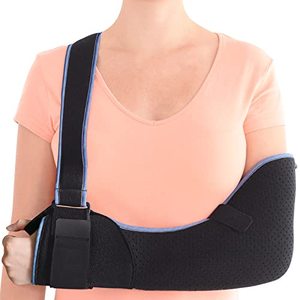 lot 1270 image: VELPEAU Arm Sling Shoulder Immobilizer - Rotator Cuff Support Brace - Comfortable Medical Sling for Shoulder Injury, Left and Right Arm, Men and Women, for Broken, Dislocated, Fracture, Strain (Large) Retail $33.86