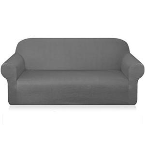 lot 1059 image: Granbest Thick Sofa Covers for 3 Cushion Couch Stylish Pattern Couch Covers for Sofa Stretch Jacquard Sofa Slipcover for Living Room Dog Pet Furniture Protector (Large, Light Gray) Retail $54.73