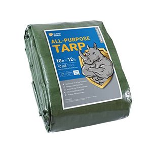 lot 1061 image: GUARD SHIELD Heavy Duty Tarp 10x12 Feet Green Multi Purpose Thick Waterproof Poly Tarp Cover 10mil Retail $19.25
