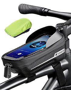 lot 1067 image: whale fall 2023 Hard Casing Bike Bag, Bike Accessories, Never Deform  Lighter  Waterproof, Bike Phone Holder Bike Phone Mount, 3D Hard Eva with 0.25mm Sensitive TPU Touch-Screen, with Rain Cover for Phones under 6.9 Retail $27.20