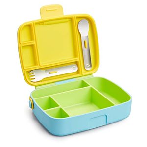 lot 1074 image: Munchkin� Lunch Bento Box for Kids, Includes Utensils, Green Retail $20.65