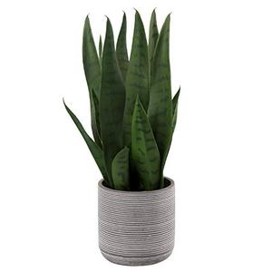 lot 1085 image: Briful Fake Snake Plant 16 Faux Potted Plant Artificial Snake Plant with Cement Pot Sansevieria Plant Perfect for House Modern Living Room Office Housewarming Gift Indoor Decor Retail $34.45