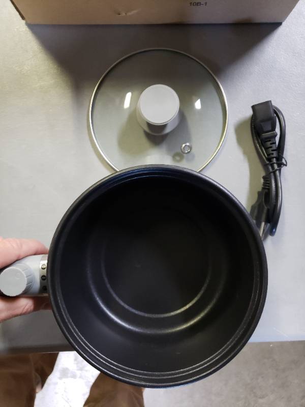 Topwit Electric Hot Pot, 1.5L Ramen Cooker, Portable Non-Stick Frying Pan,  Elect