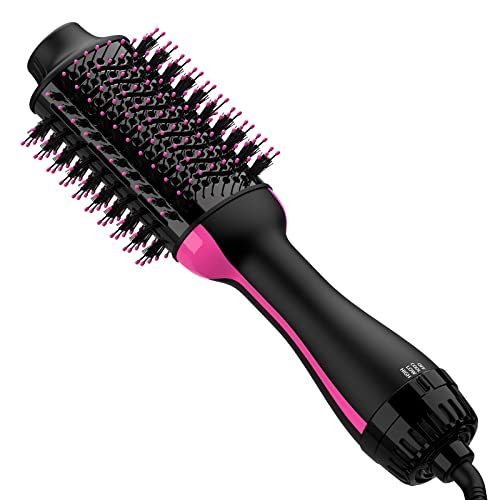 lot 1884 image: Hair Dryer Brush Blow Dryer Brush in One Upgraded 4 in 1 Hair Dryer and Styler Volumizer with Negative Ion Anti-frizz Ceramic Titanium Barrel Hot Air Brush Hair Straightener Brush 75MM Oval Shape