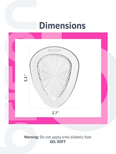 lot 5098 image: Metatarsal Pads Ball of Foot Cushion 3 Pairs - Metatarsal Pads for Women Men High Heels Inserts - Soft Gel Forefoot Callus Metatarsalgia Pain Prevention Shoe Insoles no Slip Cushioning