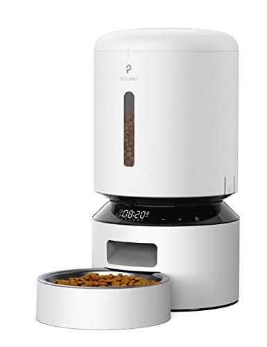 lot 6165 image: PETLIBRO Automatic Cat Feeder, Pet Dry Food Dispenser Triple Preservation & Twist Lock Lid, Up to 50 Portions 6 Meals Per Day, Granary for CatsDogs
