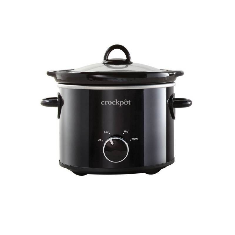 lot 8777 image: Crock-Pot 2 Quart Round Manual Slow Cooker Black